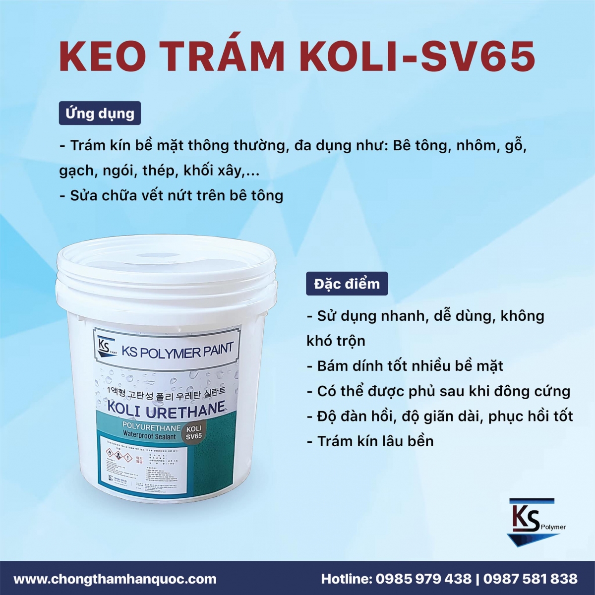 Keo trám khe nứt KOLI-SV 65